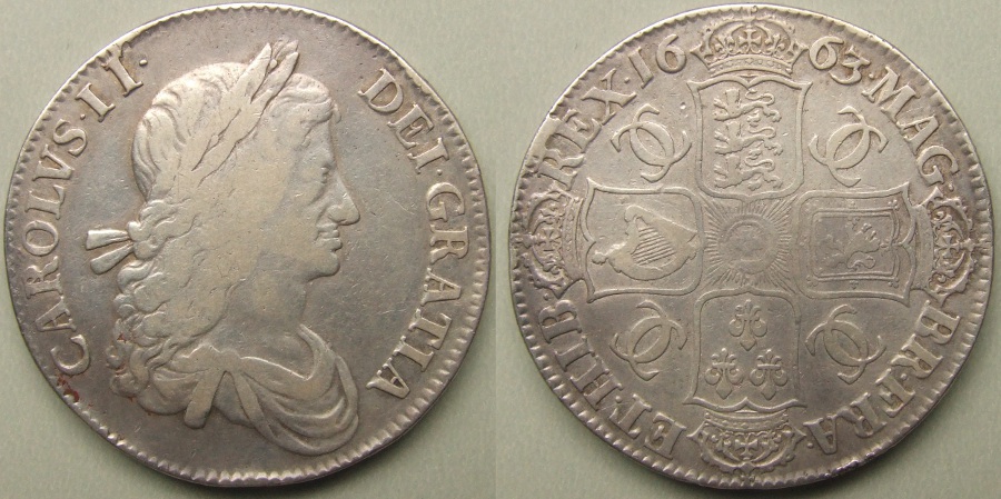 Charles II 1663 crown Charles II 1663 crown